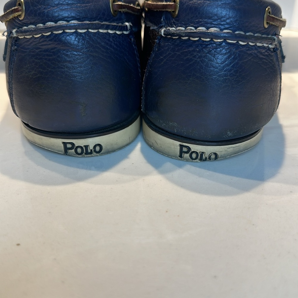 RALPH LAUREN POLO 11 Bienne Mens Brown/Blue
Leather Lace Loafers Shoes - Picture 7 of 10